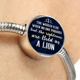 Be Bold As A Lion Circle with Durable Steel Bracelet