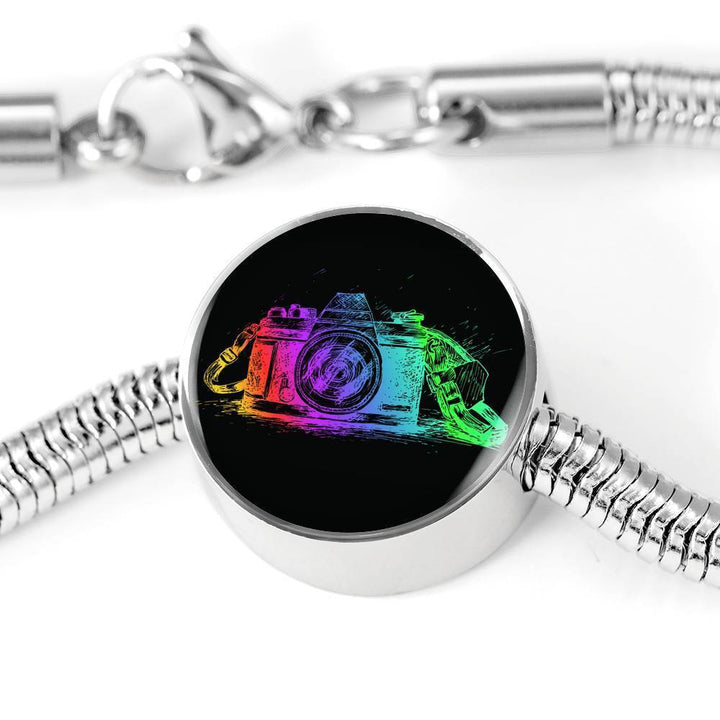 Colorful Camera Bracelet Circle Charm M/L Bracelet & Charm No 