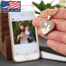 Custom Heart Necklace. Your Photo, Your Love, Your Lasting Memory.