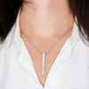 Stylish Bar Necklace With YOUR Custom Engraving | Vertical Stick Necklace Jewelry 