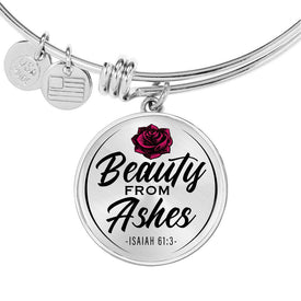 Beauty From Ashes White Circle Bangle Jewelry 