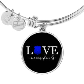 Love Never Fails, Police | Circle Bangle Jewelry 