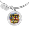Sacrifice, Serve, Sailor(gold) | Circle Bangle Jewelry 