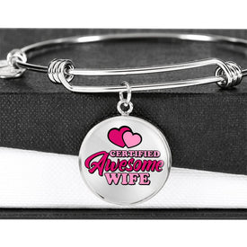 Certified Awesome Wife Circle Bangle