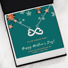 Coolest Mom Infinity Heart Necklace