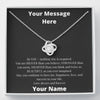 Be You -- Great Customizable Gift - Love Knot Necklace