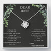 Dear Wife | Warm Her Heart with This Necklace
