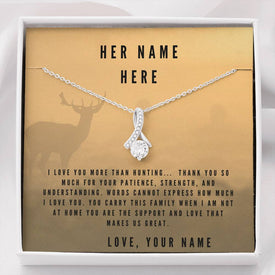 I Love You More Than Hunting, Personalize This Unique Gift With You and Your Wifes Names