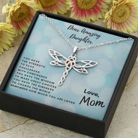 Amazing daughter - Make her day with this dragonfly necklace