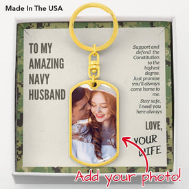 Navy Husband | Make his day with your custom photo and engraving