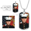 Epic Personalized Dog Tag Jewelry Military Chain (Silver) No 