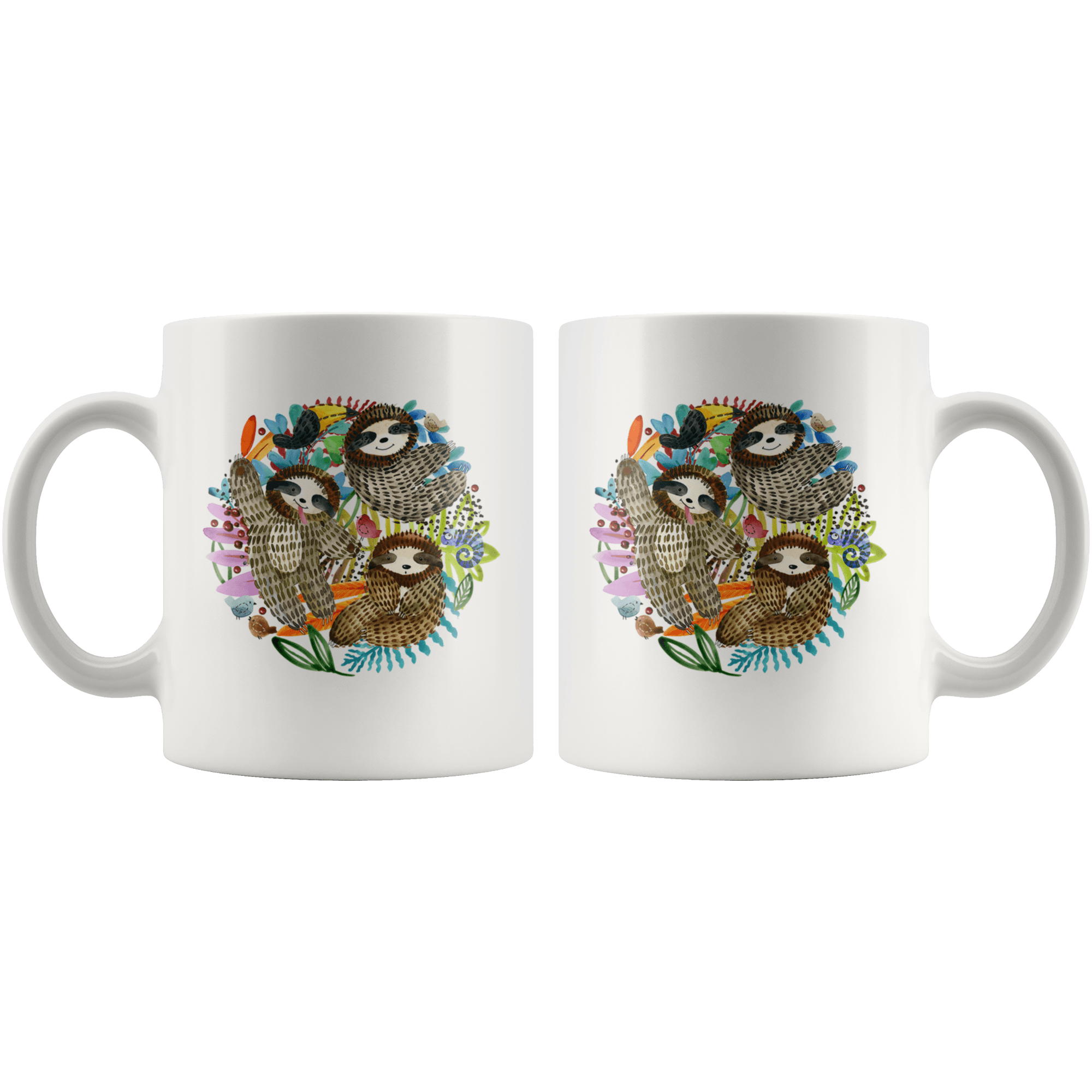 Fun Watercolor Sloth Mugs Drinkware 