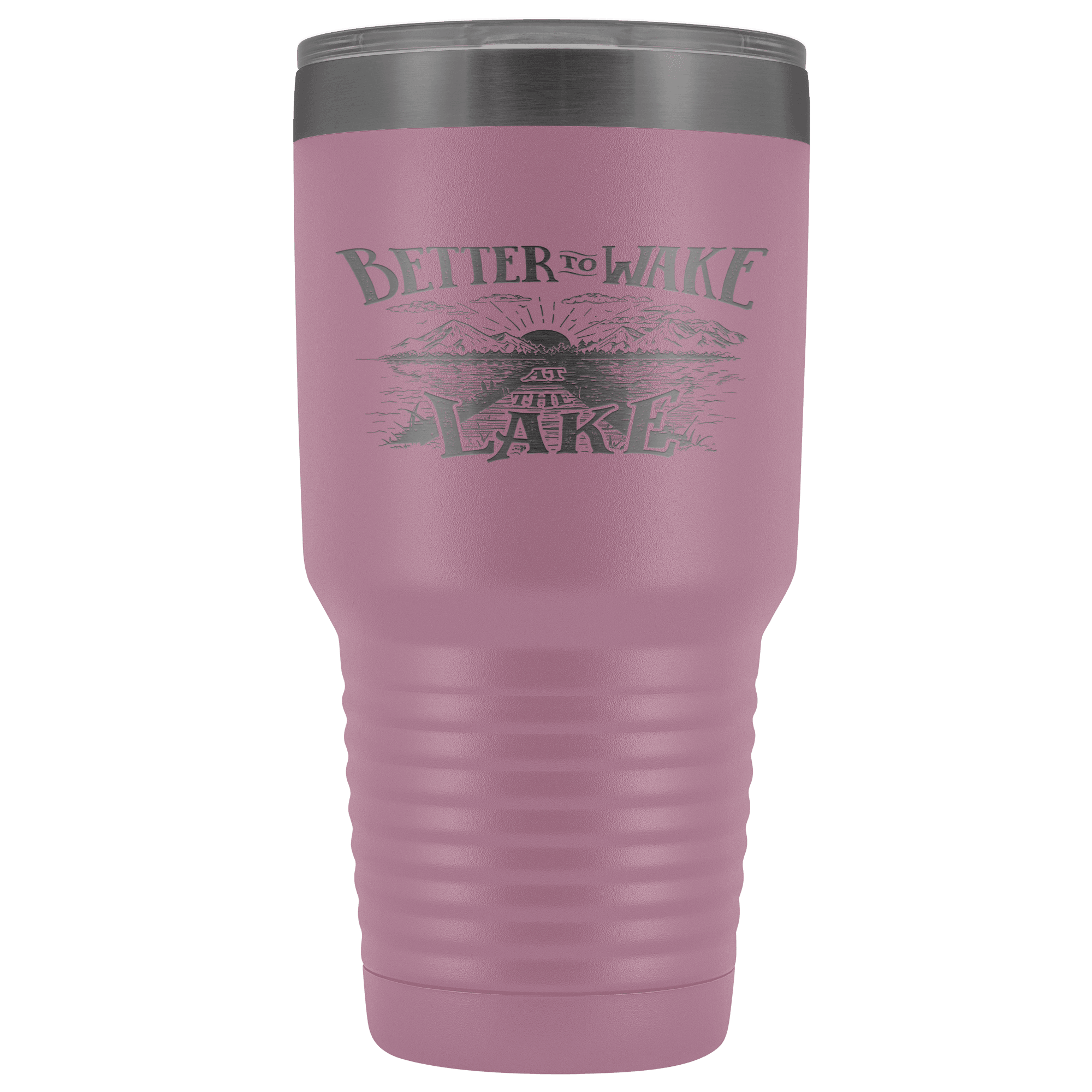 Better to Wake at the Lake | 30oz Tumbler Tumblers Light Purple 