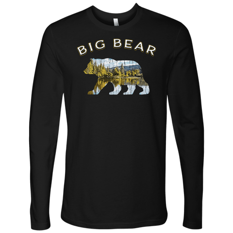Image of Big Bear V.1 Men's Shirts T-shirt Next Level Mens Long Sleeve Black S
