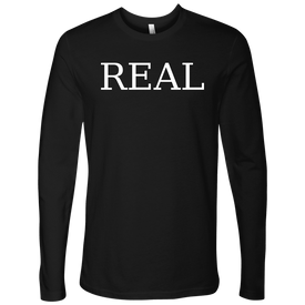Real T-shirt Next Level Mens Long Sleeve Black S
