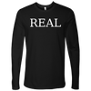 Real T-shirt Next Level Mens Long Sleeve Black S