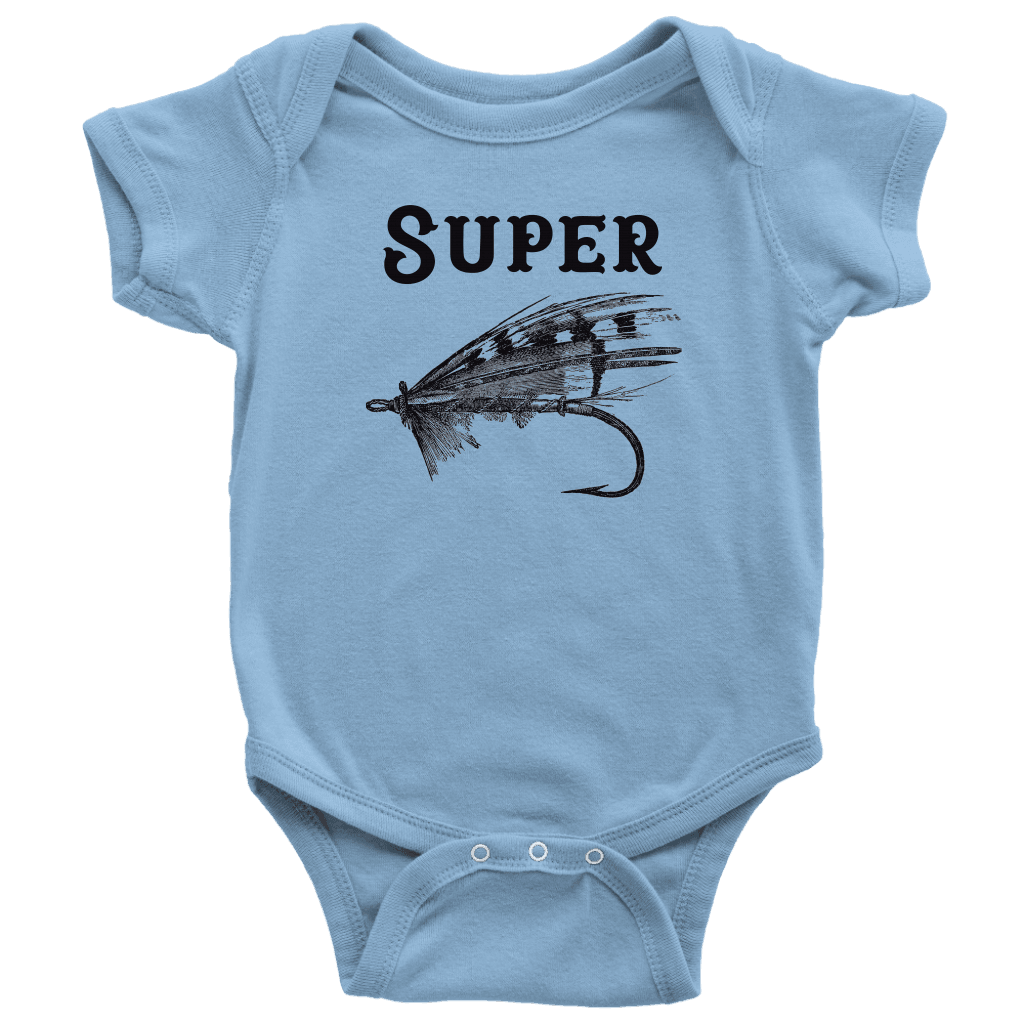 Super Fly T-shirt Baby Bodysuit Light Blue NB