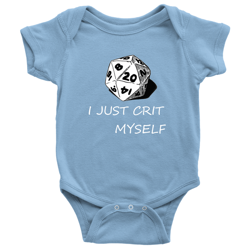 I Just Crit Myself Onsies T-shirt Baby Bodysuit Light Blue NB