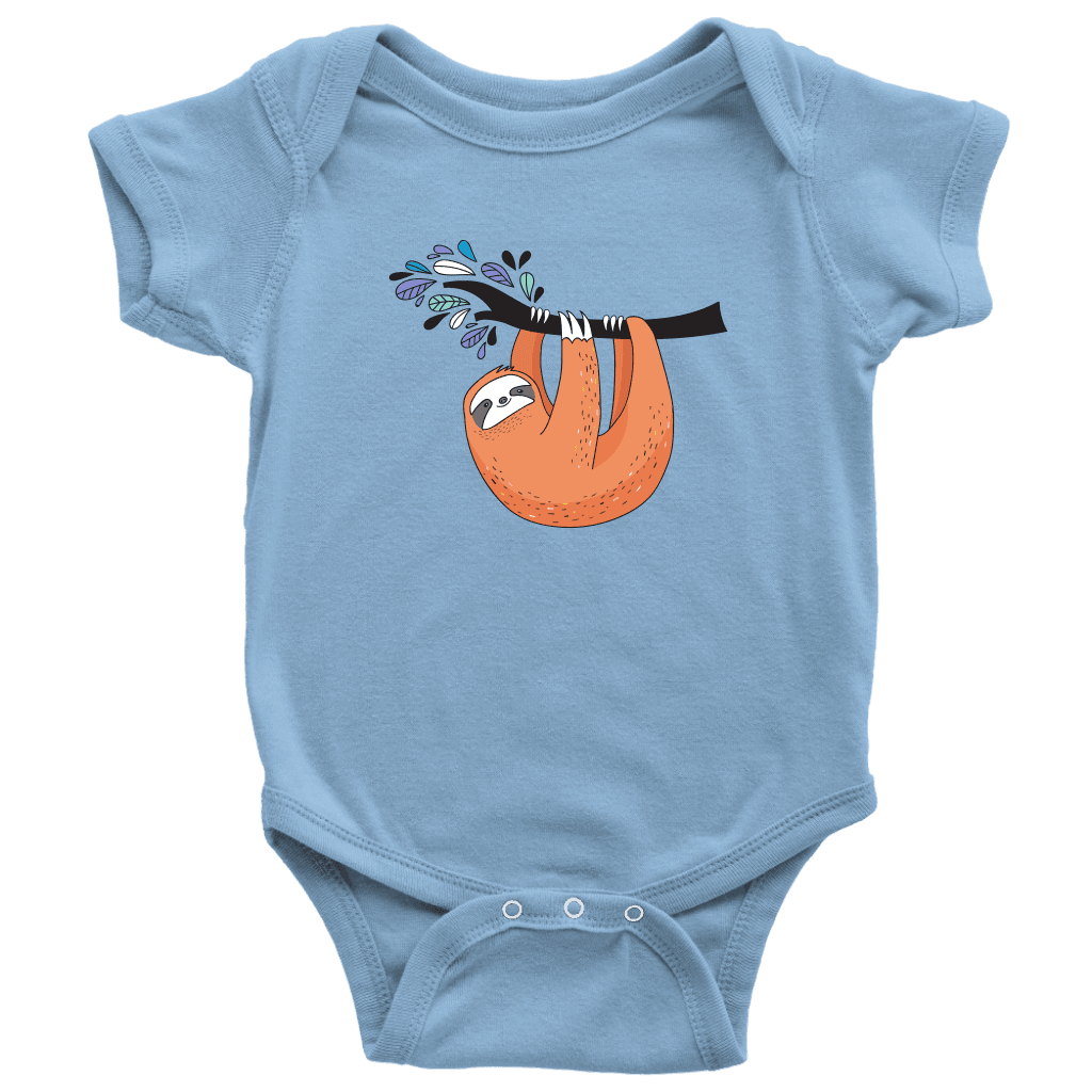 Just Hanging Onsies T-shirt Baby Bodysuit Light Blue NB