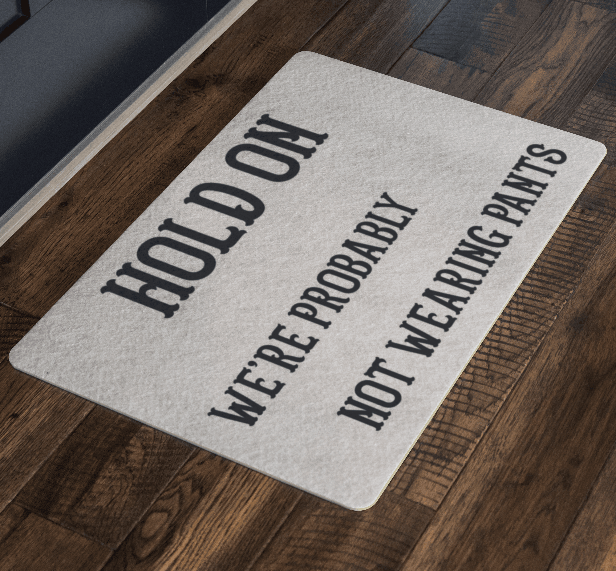 Hold On We're Probably Not Wearing Pants, 4 Colors Doormat 