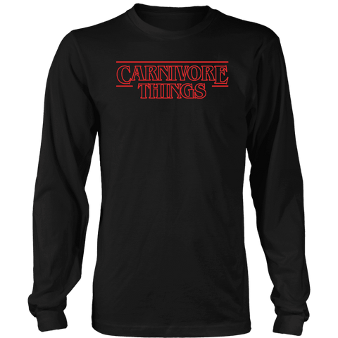 Image of Carnivore Things T-shirt District Long Sleeve Shirt Black S