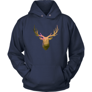 Deer Polygonal 2 T-shirt Unisex Hoodie Navy S