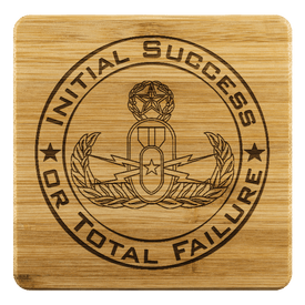 Great EOD Tech Coasters | Initial Success Or Total Failure Coasters Bamboo Coaster - 4pc 
