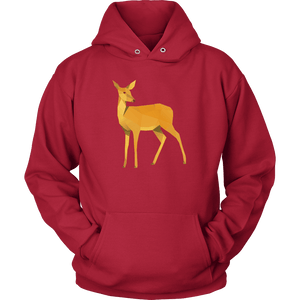 Polygonal Doe T-shirt Unisex Hoodie Red S