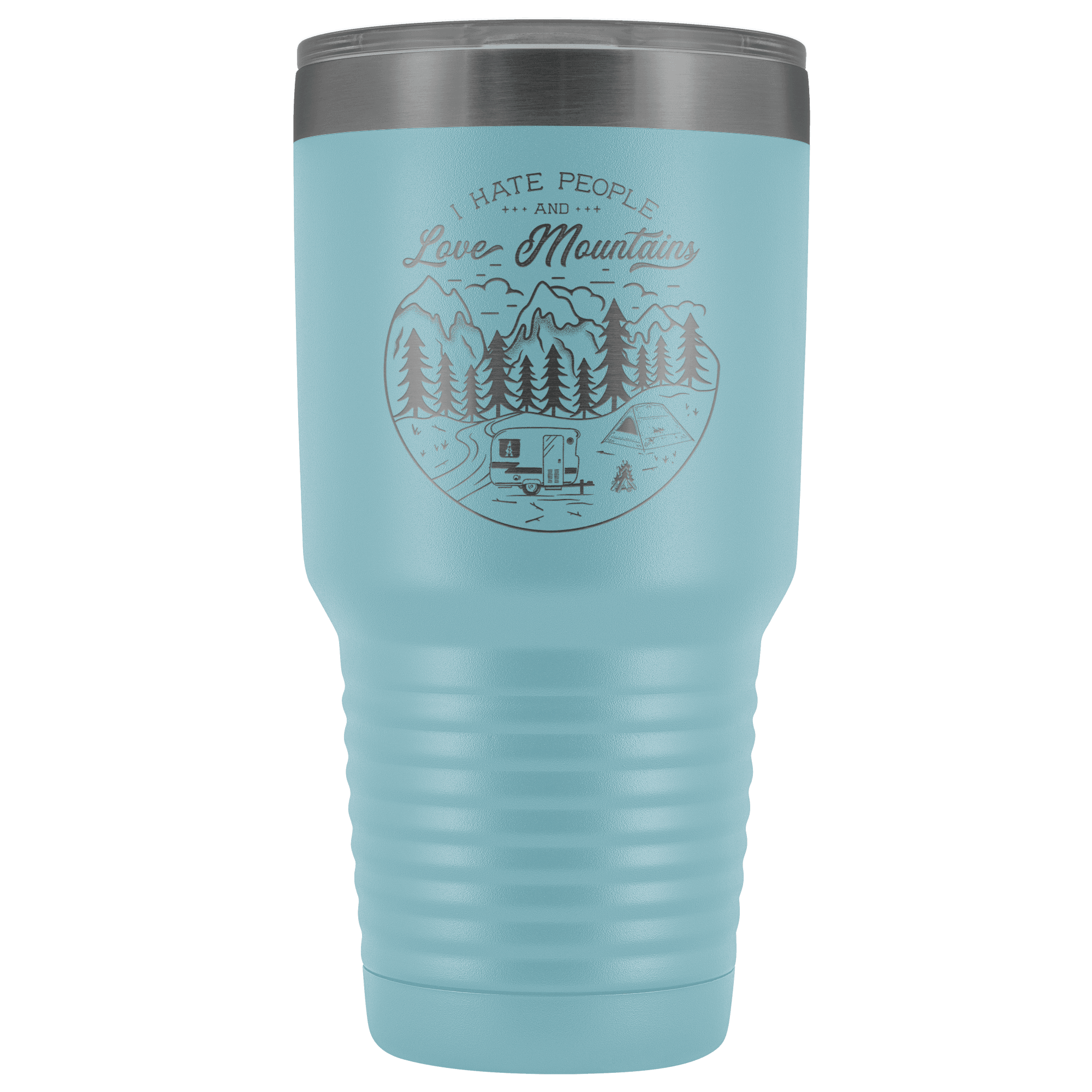 Love the Mountains | 30oz Tumbler Tumblers Light Blue 