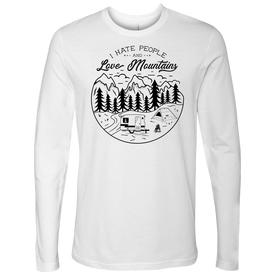 Love The Mountains Mens T-shirt Next Level Mens Long Sleeve White S