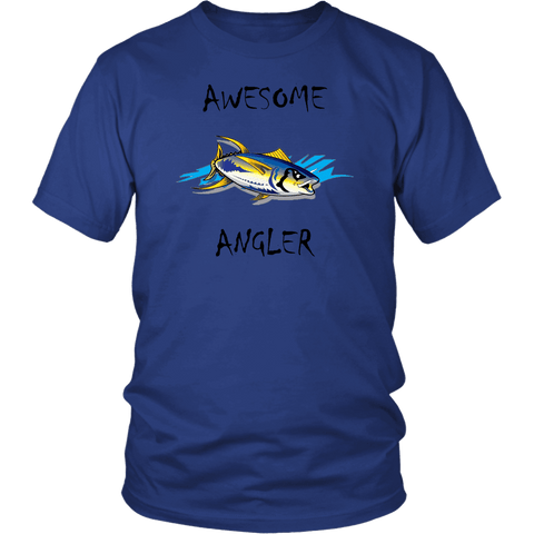 Image of You're An Awesome Angler | V.2 Chiller T-shirt District Unisex Shirt Royal Blue S