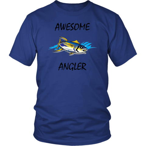 Image of You're An Awesome Angler | V.1 Mistral T-shirt District Unisex Shirt Royal Blue S