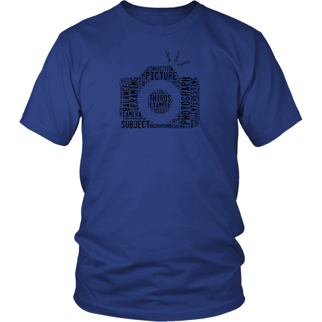 Awesome Word Camera Shirt T-shirt District Unisex Shirt Royal Blue S