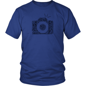 Awesome Word Camera Shirt T-shirt District Unisex Shirt Royal Blue S