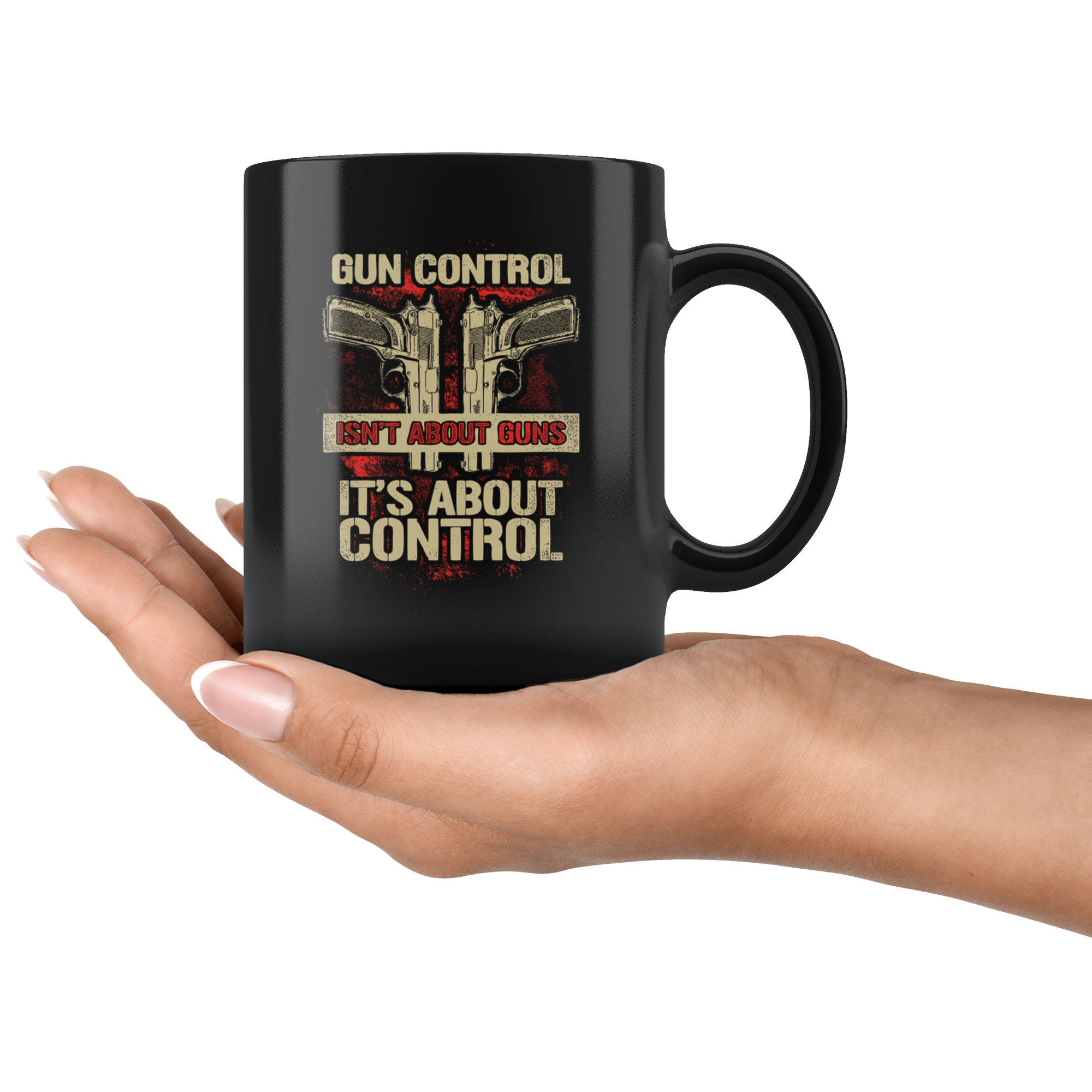 Gun Control is About Control | Black Mug