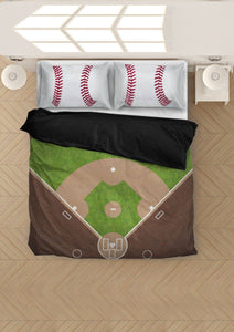 Awesome Baseball Bedding, Black 