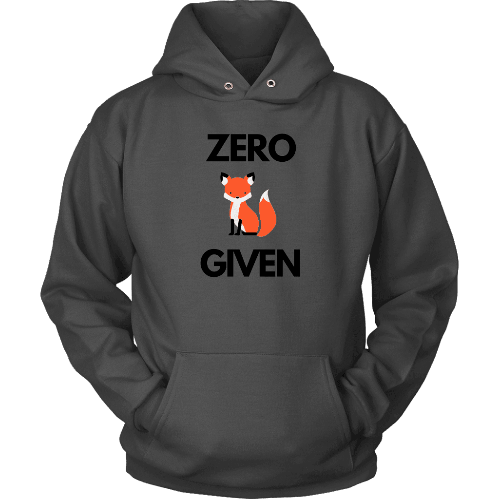 Zero Fox Given T-shirt Unisex Hoodie Charcoal S