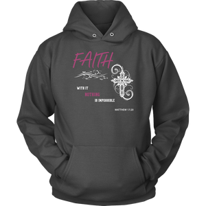 Faith, Matthew 17:20 T-shirt Unisex Hoodie Charcoal S