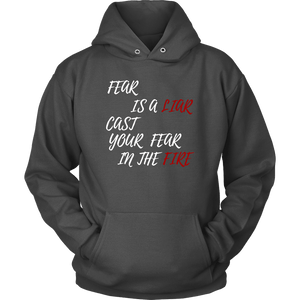 Fear Is A LIAR! White T-shirt Unisex Hoodie Charcoal S