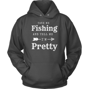 Take Me Fishing T-shirt Unisex Hoodie Charcoal S
