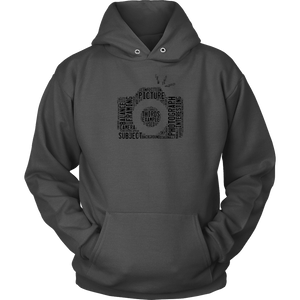Awesome Word Camera Shirt T-shirt Unisex Hoodie Charcoal S