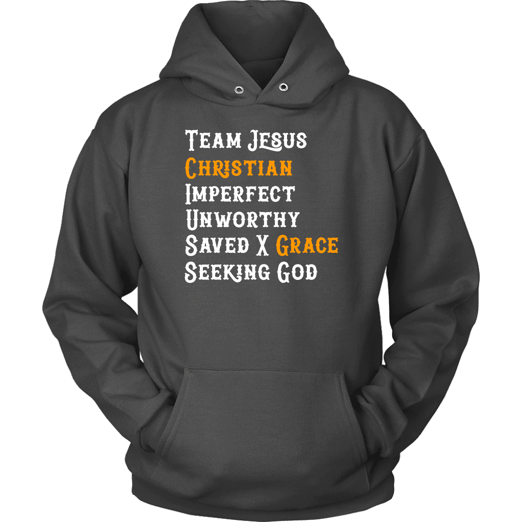 Team Jesus T-shirt Unisex Hoodie Charcoal S
