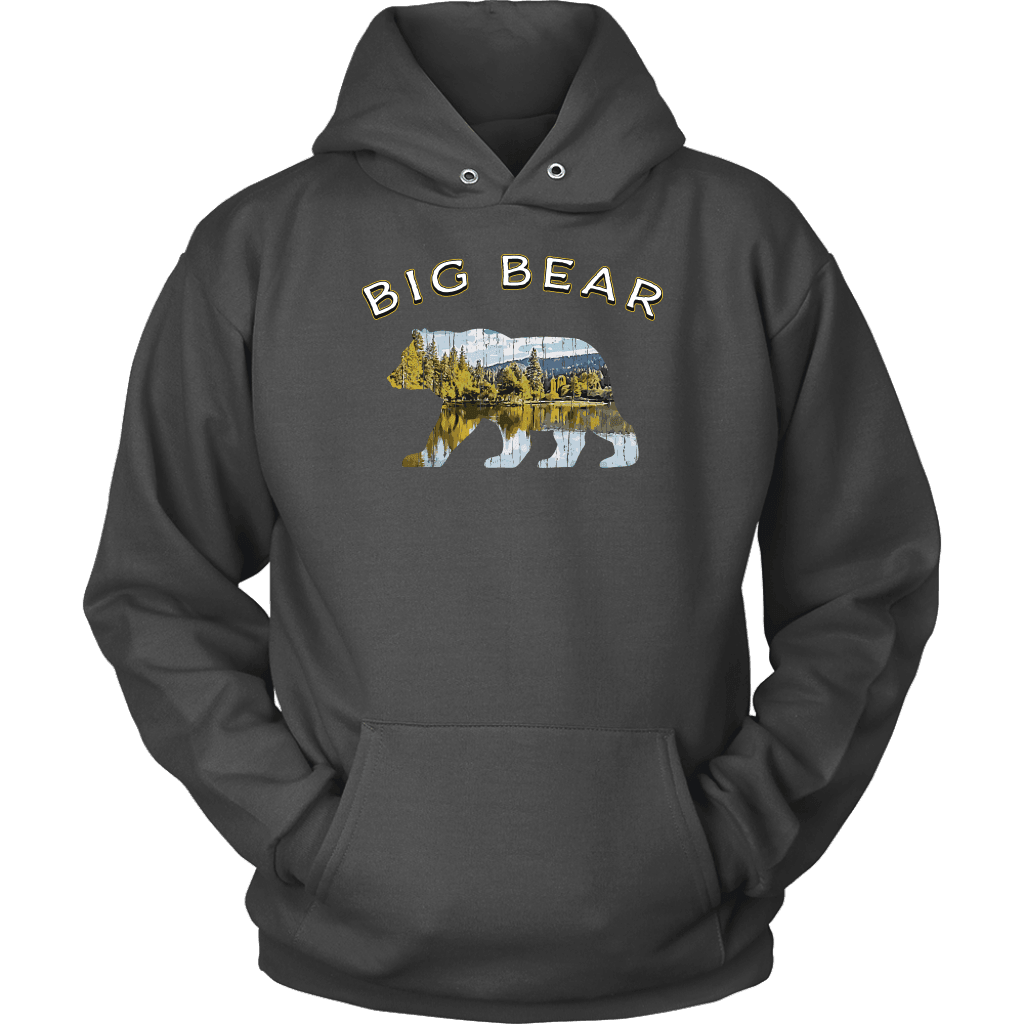 Big Bear v.1, Hoodies T-shirt Unisex Hoodie Charcoal S