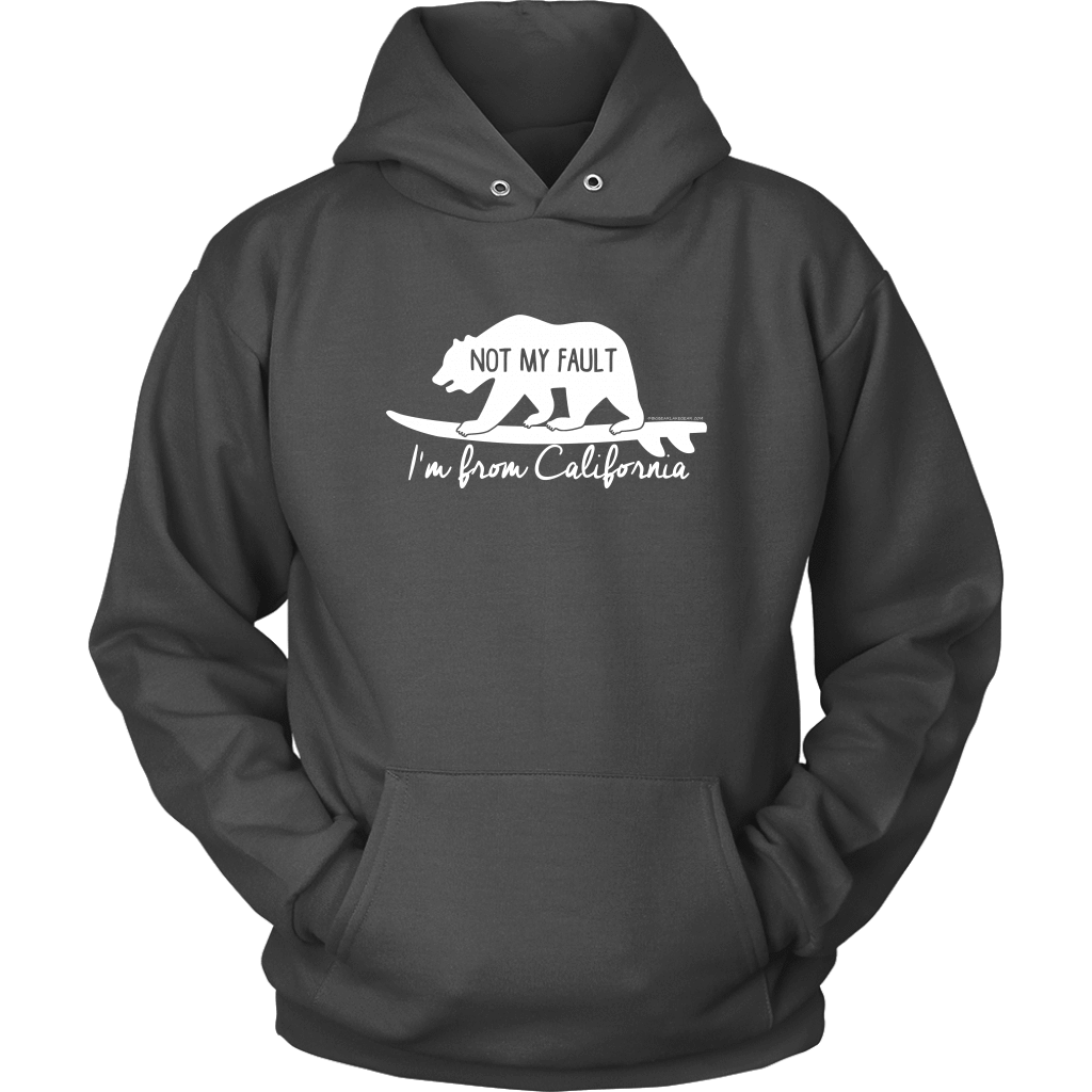 From California T-shirt Unisex Hoodie Charcoal S
