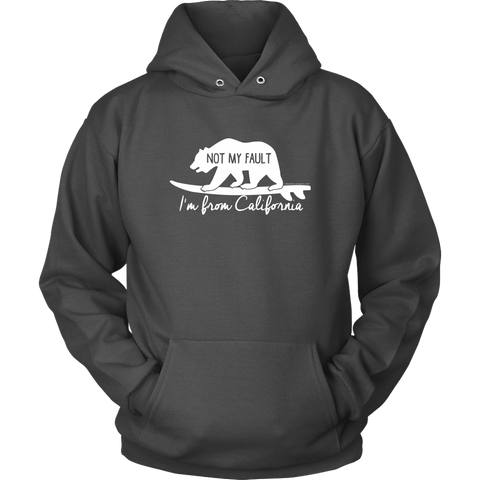 Image of From California T-shirt Unisex Hoodie Charcoal S