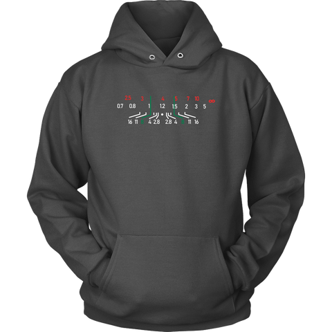 Image of Focal Length, District Shirts and Hoodies T-shirt Unisex Hoodie Charcoal S