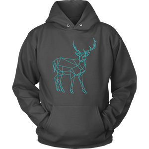 Geometric Deer Womens Shirt T-shirt Unisex Hoodie Charcoal S