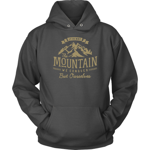 Image of We Conquer Ourselves, Long Sleeve and Hoodies T-shirt Unisex Hoodie Charcoal S