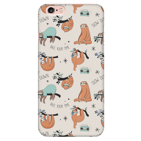 Image of Beige Sloth Collage Phone Case Phone Cases iPhone 6 Plus/6s Plus 