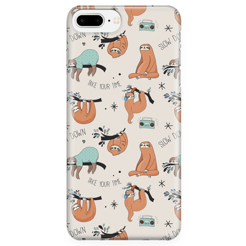 Image of Beige Sloth Collage Phone Case Phone Cases iPhone 7 Plus/7s Plus/8 Plus 
